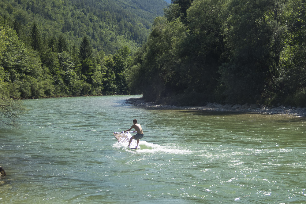 Kajaktour Traun Kehrwasserstelle